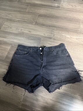 Agolde Light Wash High-Rise Cutoff Jean Shorts